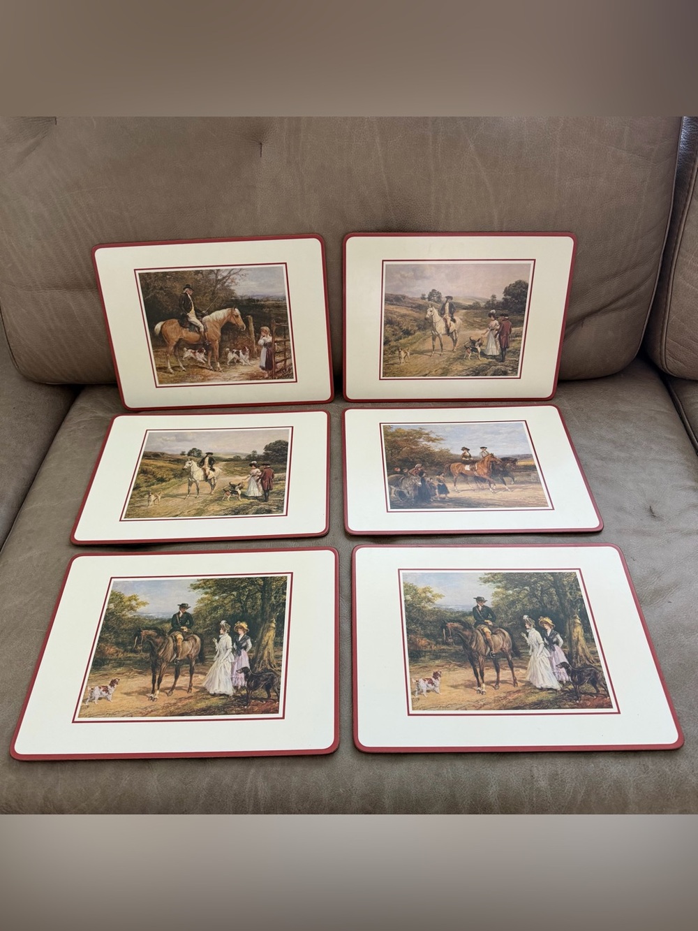 Vintage Pimpernel English Fox Hunting Placemats Set 6